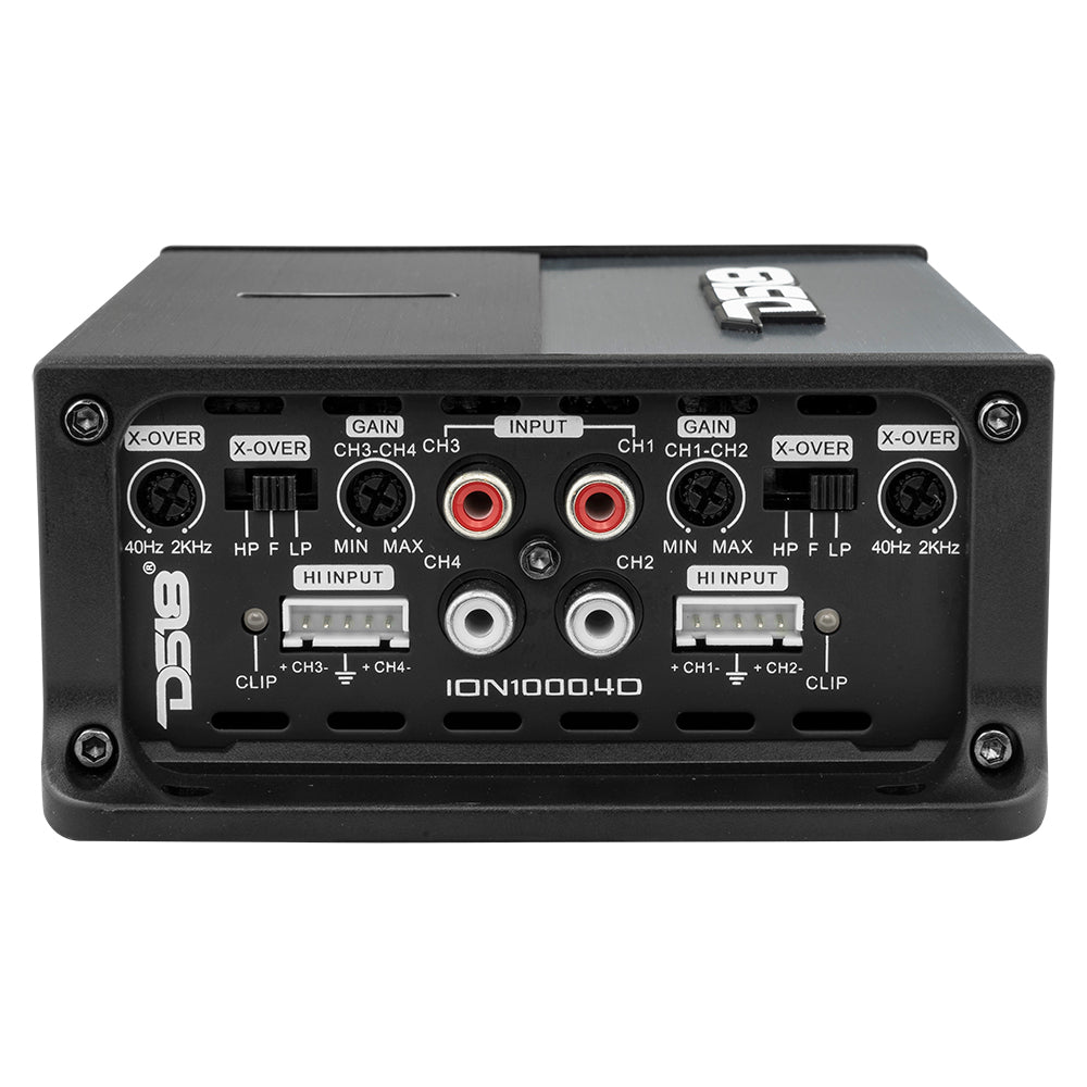 Compact Amplifier DS18 Compact Full-Range Class D 4-Channel Car Audio Amplifier
