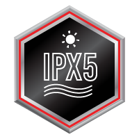 IPX5 WATERPROOF RATING