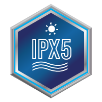 IPX5 Waterproof Rating
