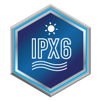 IPX6 WATERPROOF RATING