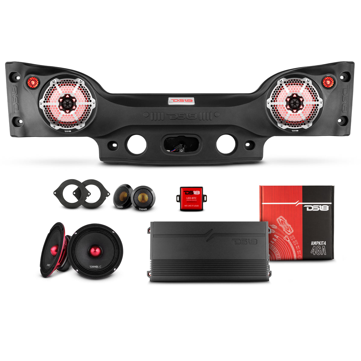 DS18 Stage1 Jeep Package for JK-JKU 2006-2018, Complete Speaker