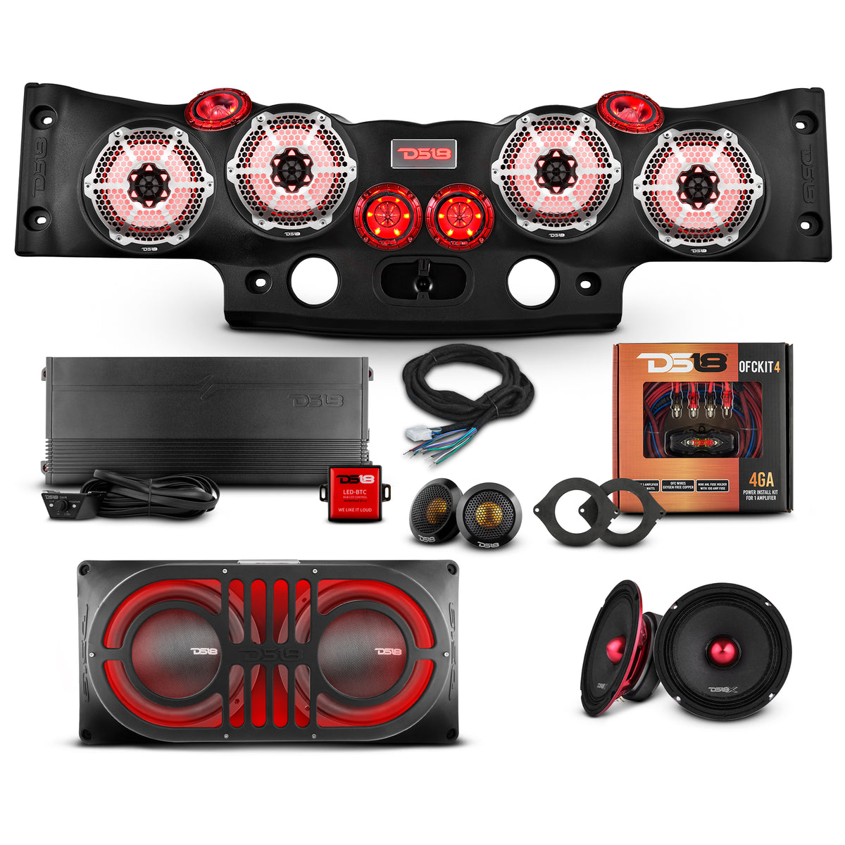 DS18 Stage3 Jeep JK-JKU 2006-2018 Complete Jeep Speakers Package