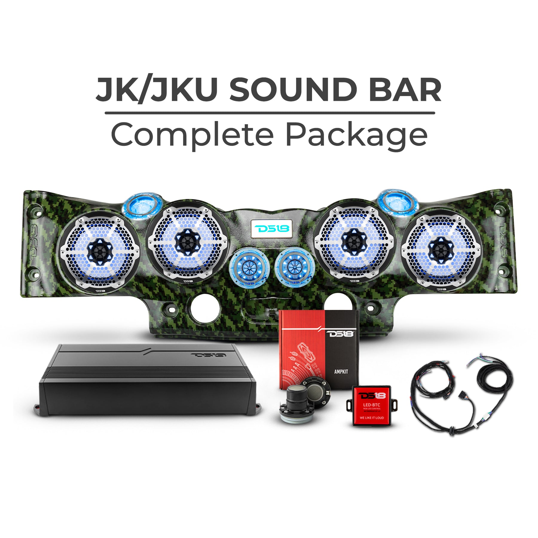 DS18 Jeep JK/JKU Complete Sound Bar Package