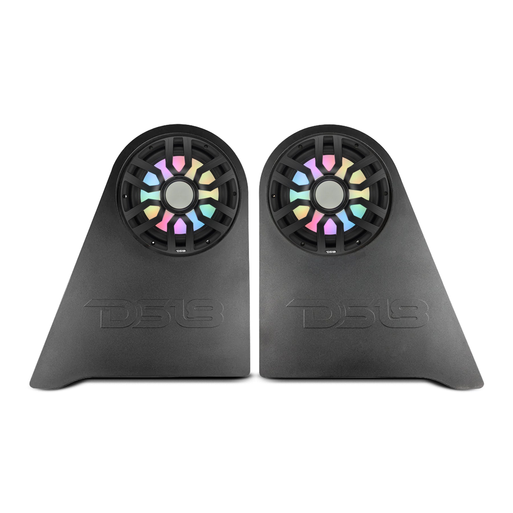 Jeep JKU Left & Right Wheel Well Sealed Enclosures with Two 12” Subwoofers and Digital LED Lights