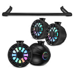 Jeep Wrangler JL 2-Door Hardtop (2018–2023) - Mounting Tube with 4x 8" Marine Tower Speakers
