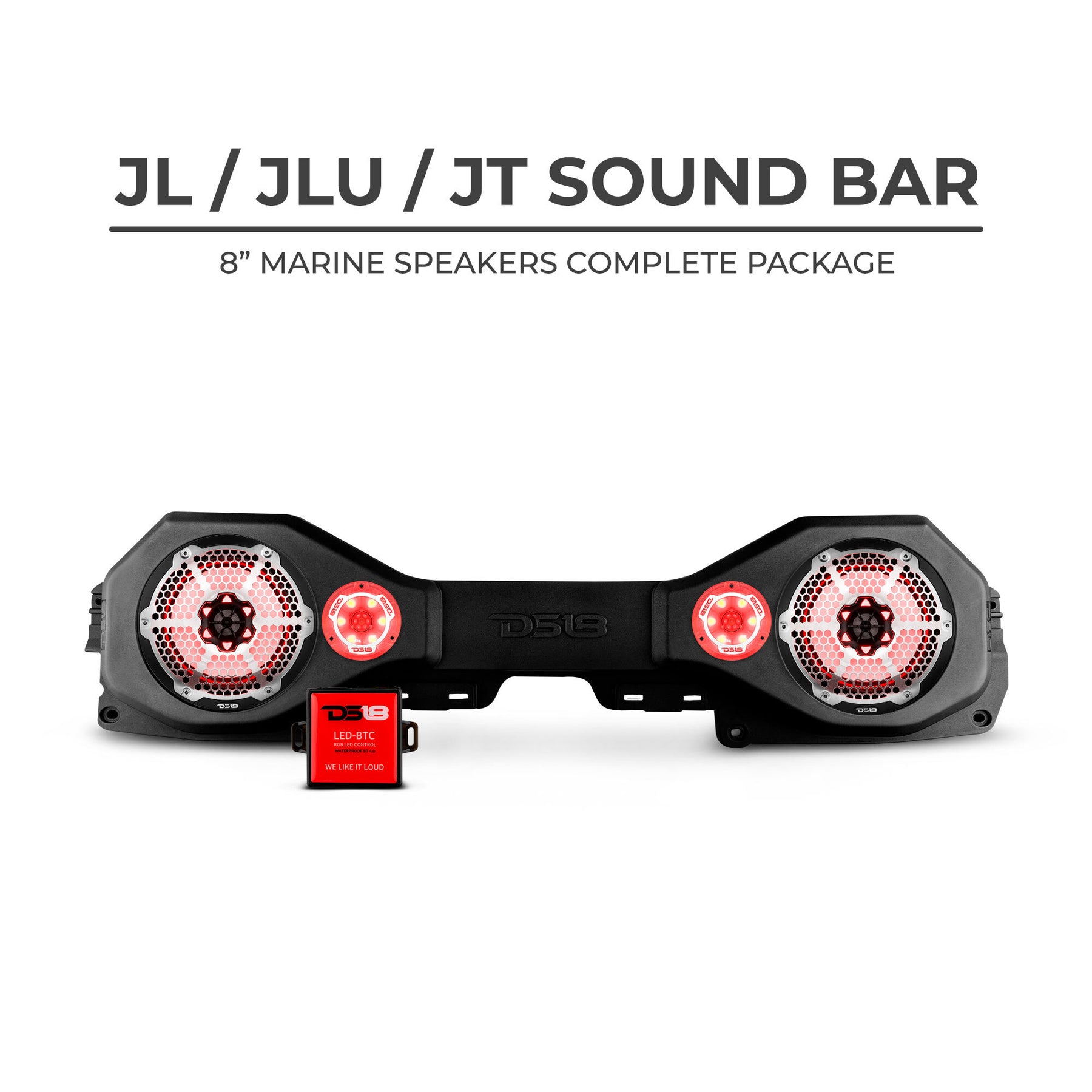 DS18 Jeep JL/JLU/JT Plug & Play Sound Bar Package