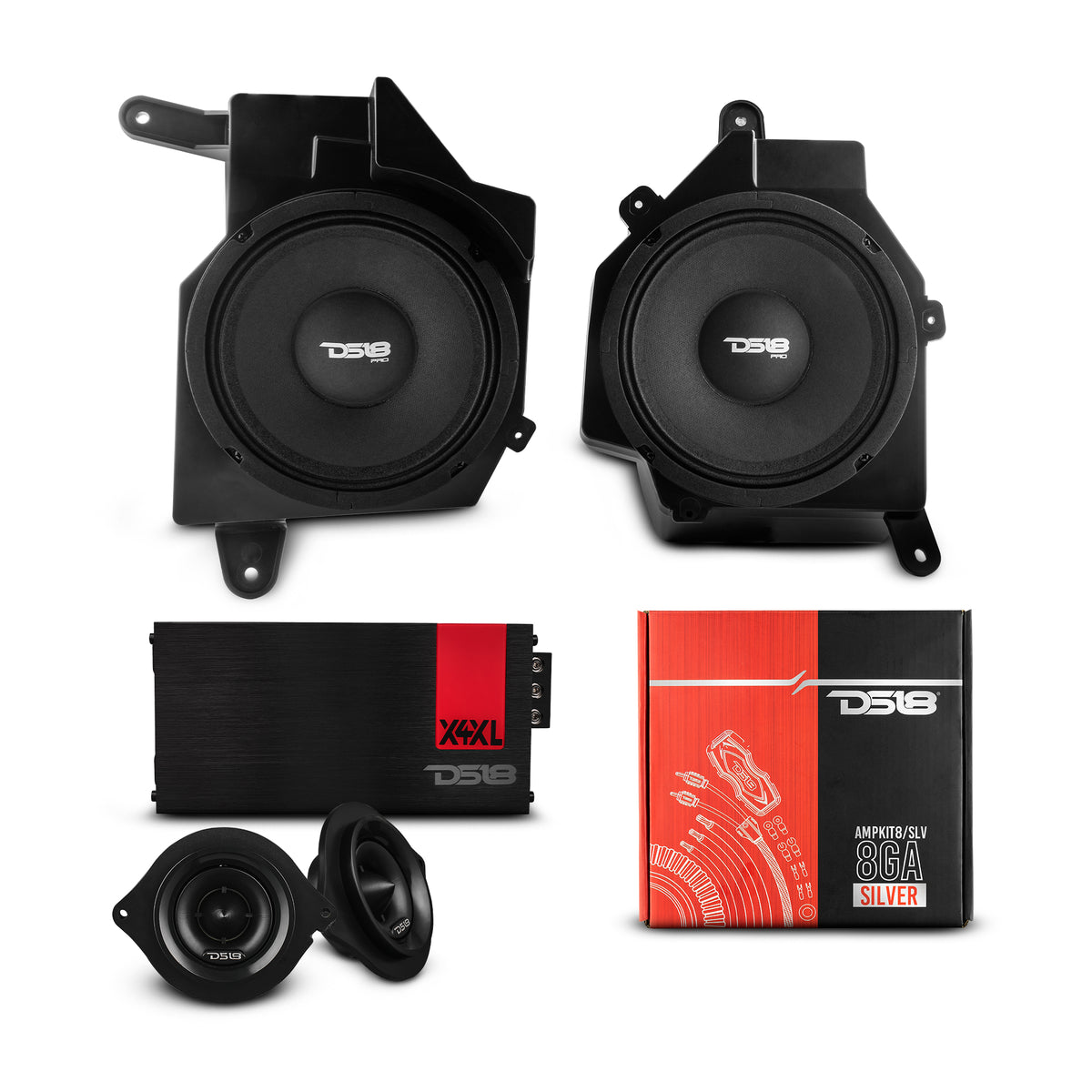 DS18 Jeep JL/JLU/JT Plug-and-Play Speakers & Tweeters Package