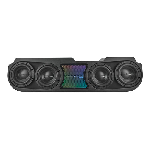Caja acústica para subwoofer Jeep JT Gladiator bajo el asiento trasero con 4 altavoces de 8
