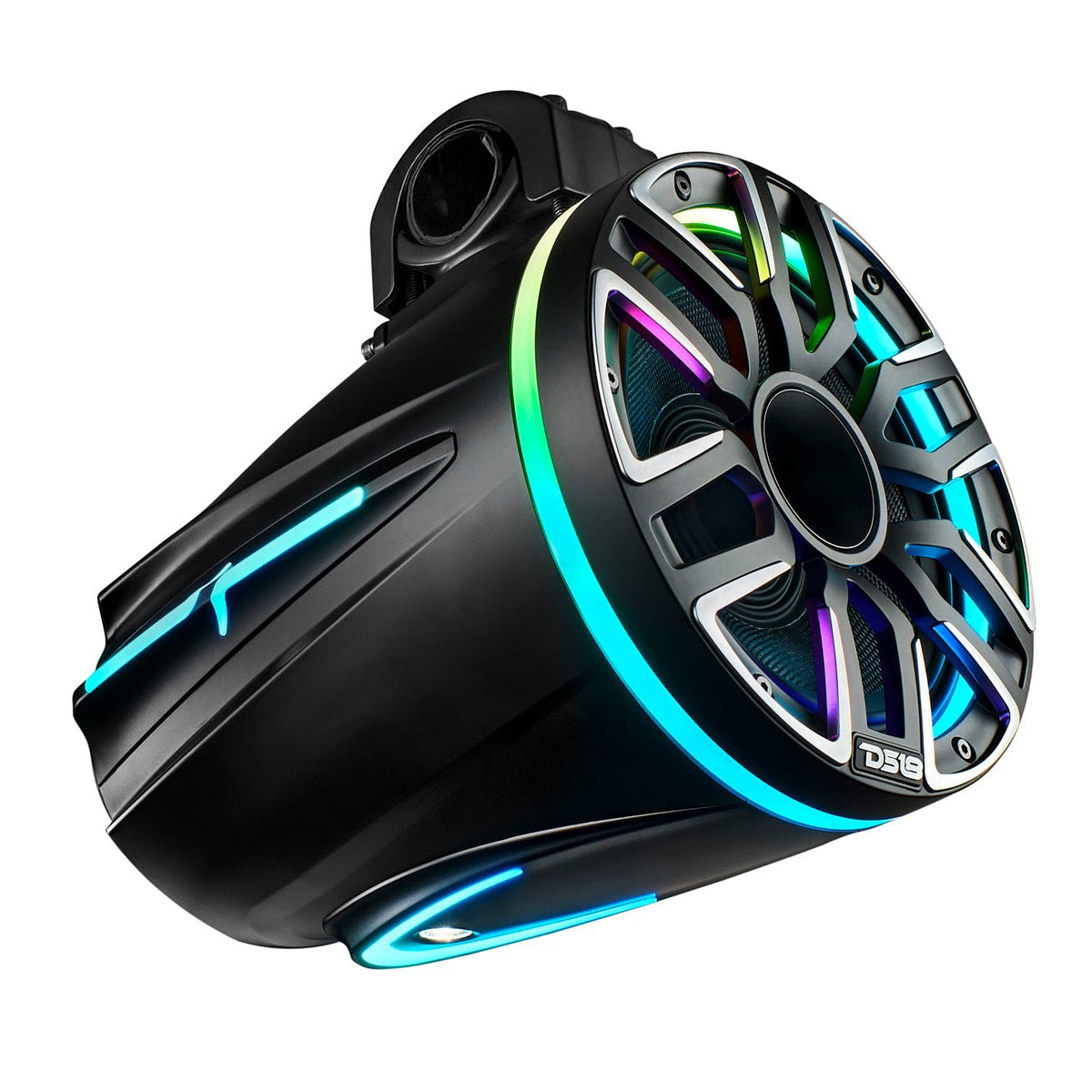 8” Marine Tower Speaker With Neodymium Magnet, Kevlar Cone, Compression Driver & Digital LED Lights | 200W RMS 4-Ohm