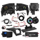 Can-Am Maverick X3 Stage 4 - Front Door Speaker Panels, 8" Tower Speakers, 12” Subwoofer, Amplifier, Bluetooth Radio & LED Lights