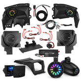 Can-Am Maverick X3 Stage 6 - Front Door Speaker Panels, 8" Neodymium Tower Speakers, Dual 12” Subwoofer, Amplifier, Bluetooth Radio & LED Lights