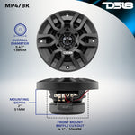 MP 4" 2-Way Coaxial Marine Speaker 50 Watts Rms 4-Ohm