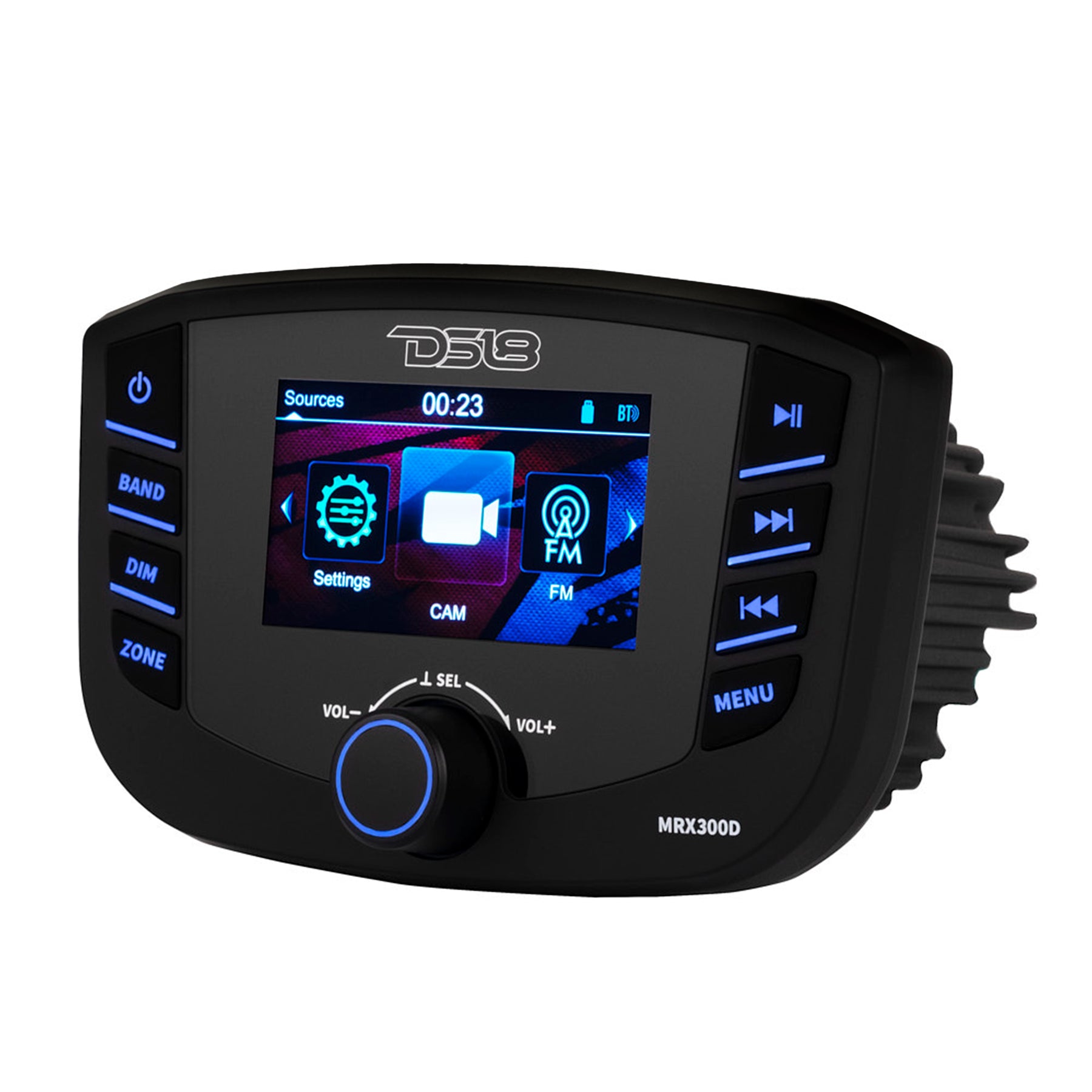 Marine Headunit TFT screen , 3 Zones, 4 volts Output, Bluetooth, RDS 4X50 Watts With DAB+ for Europe