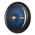 NXL 6.5" 2-Way Coaxial Marine Shallow Speaker With LED RGB Lights 25 Watts Rms 4-Ohm