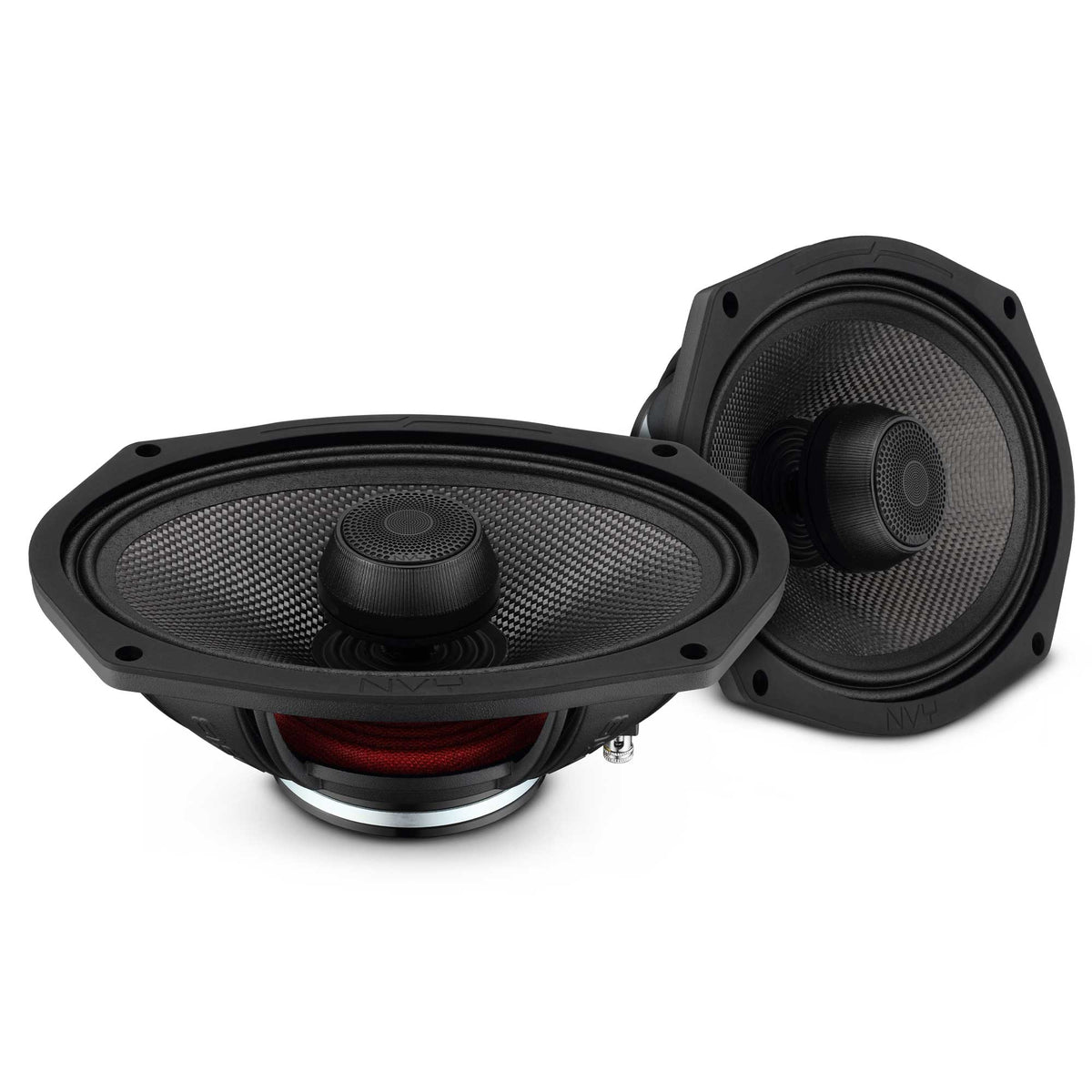 6x9” 2-Way Coaxial Loudspeaker with Water-Resistant Carbon Fiber Cone, 1” Bullet Tweeter, Neodymium Magnet | 300W RMS 4-Ohm