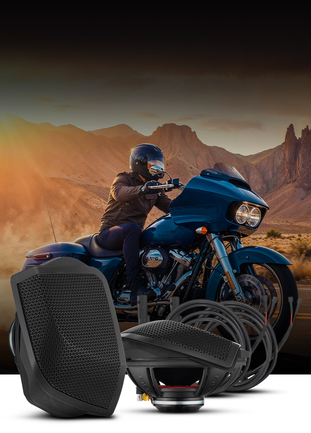 DS18 NVY Harley-Davidson 2014-2023 Touring Saddlebag Speaker Kit