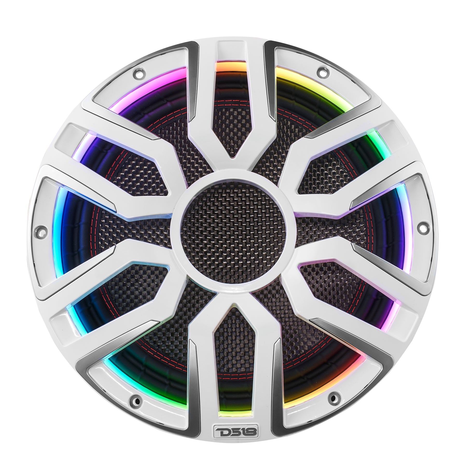 12" Neodymium Marine & Powersport Subwoofer with Digital LED Lights and Carbon Fiber Cone | 800W RMS 4-Ohm