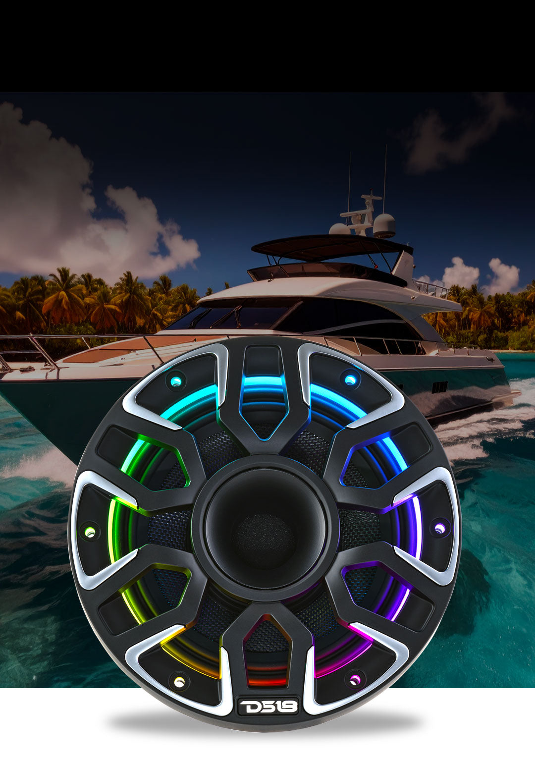 6.5” Marine Grade Hybrid Coaxial Speaker With Neodymium Magnet, Kevlar
