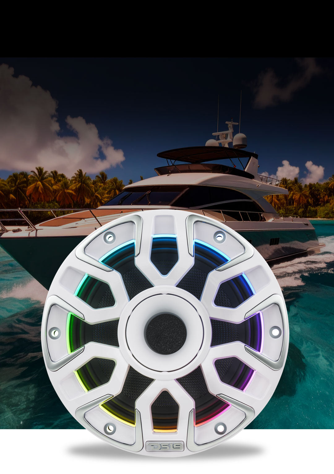 6.5” Marine Grade Hybrid Coaxial Speaker With Neodymium Magnet, Kevlar