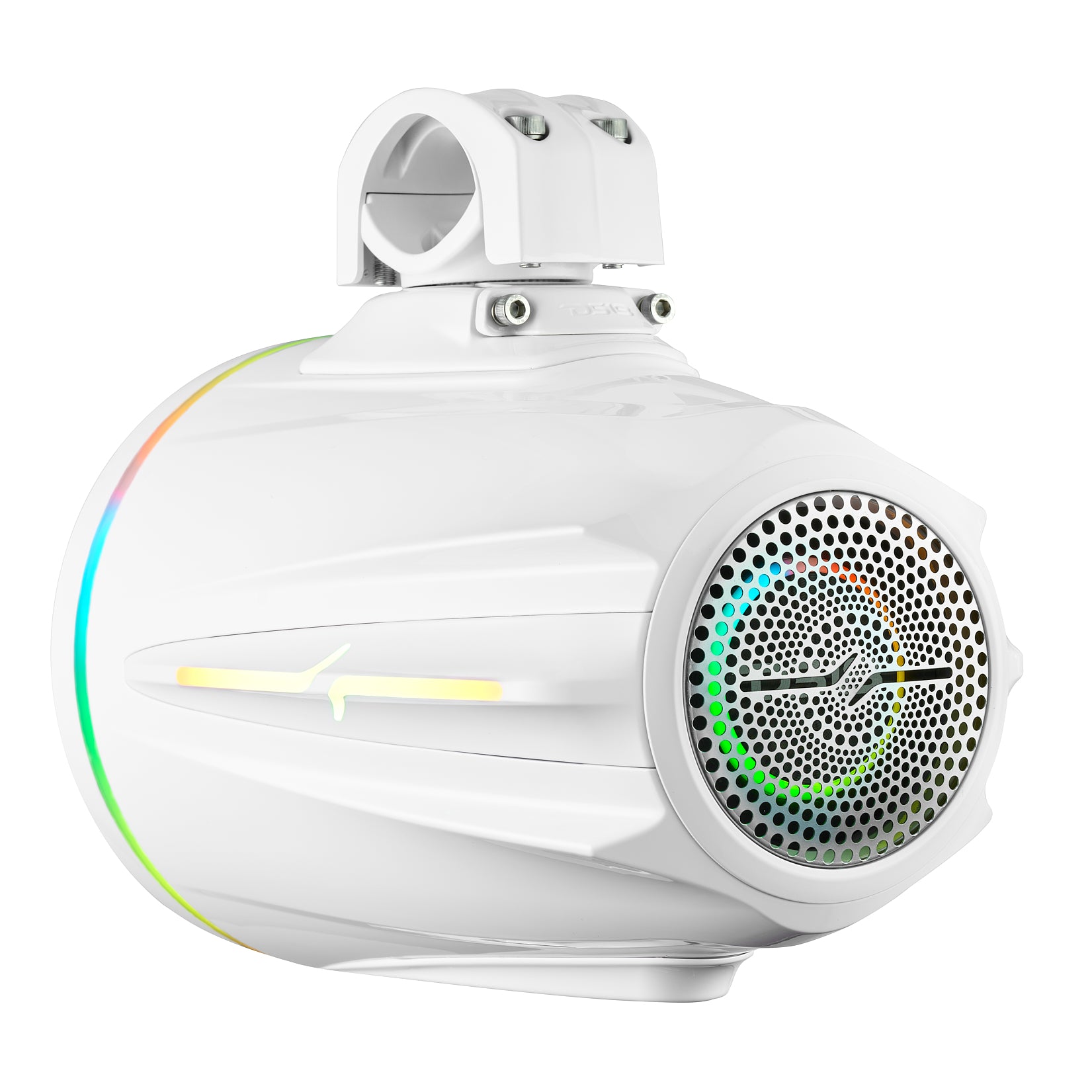 8” Marine Tower Speaker With Neodymium Magnet, Kevlar Cone, Compression Driver & Digital LED Lights | 200W RMS 4-Ohm