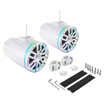 8” Marine Tower Speaker With Neodymium Magnet, Kevlar Cone, Compression Driver & Digital LED Lights | 200W RMS 4-Ohm