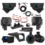 Can-Am Maverick X3 NVY Stage - Door Speaker Panels, 8" Neodymium Tower Speakers, Dual 12” Subwoofer, Amplifier, Bluetooth Radio & LED Lights
