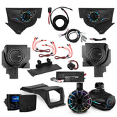 Can-Am Maverick X3 NVY Stage - Door Speaker Panels, 8" Neodymium Tower Speakers, Dual 12” Subwoofer, Amplifier, Bluetooth Radio & LED Lights