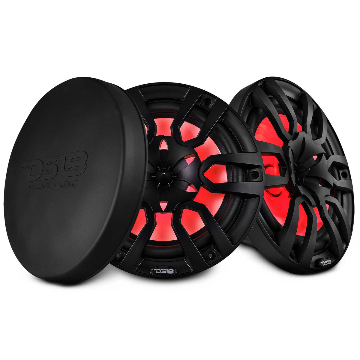 NXL 10" 2-Way Coaxial Marine Speaker With LED RGB Lights 200 Watts Rms 4-Ohm - Black