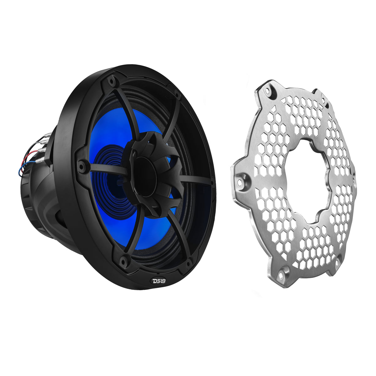 10” Marine 2-Way Hybrid Speaker with RGB LED, Compression Driver and Neodymium Magnet | 450W RMS 4-Ohm