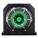 Daul 10" Marine Subwoofer Enclosure with 10" Passive Radiator and LED RGB Lights 350 Watts Rms 4-Ohm (NXL-10SUB Included)