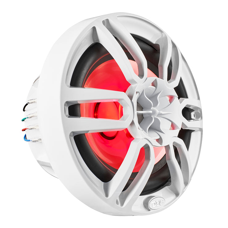 NXL 6x9" 2-Way Coaxial Marine Speaker With LED RGB Lights 125 Watts Rms 4-Ohm -White