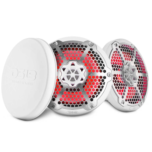 8” Marine 2-Way Hybrid Speaker with RGB LED, Compression Driver and Ne