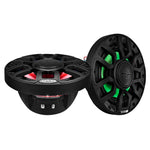 NXL 6.5" 2-Way Coaxial Marine Speaker With Digital Led Lights And Bullet Tweeter 150 Watts 4-Ohm