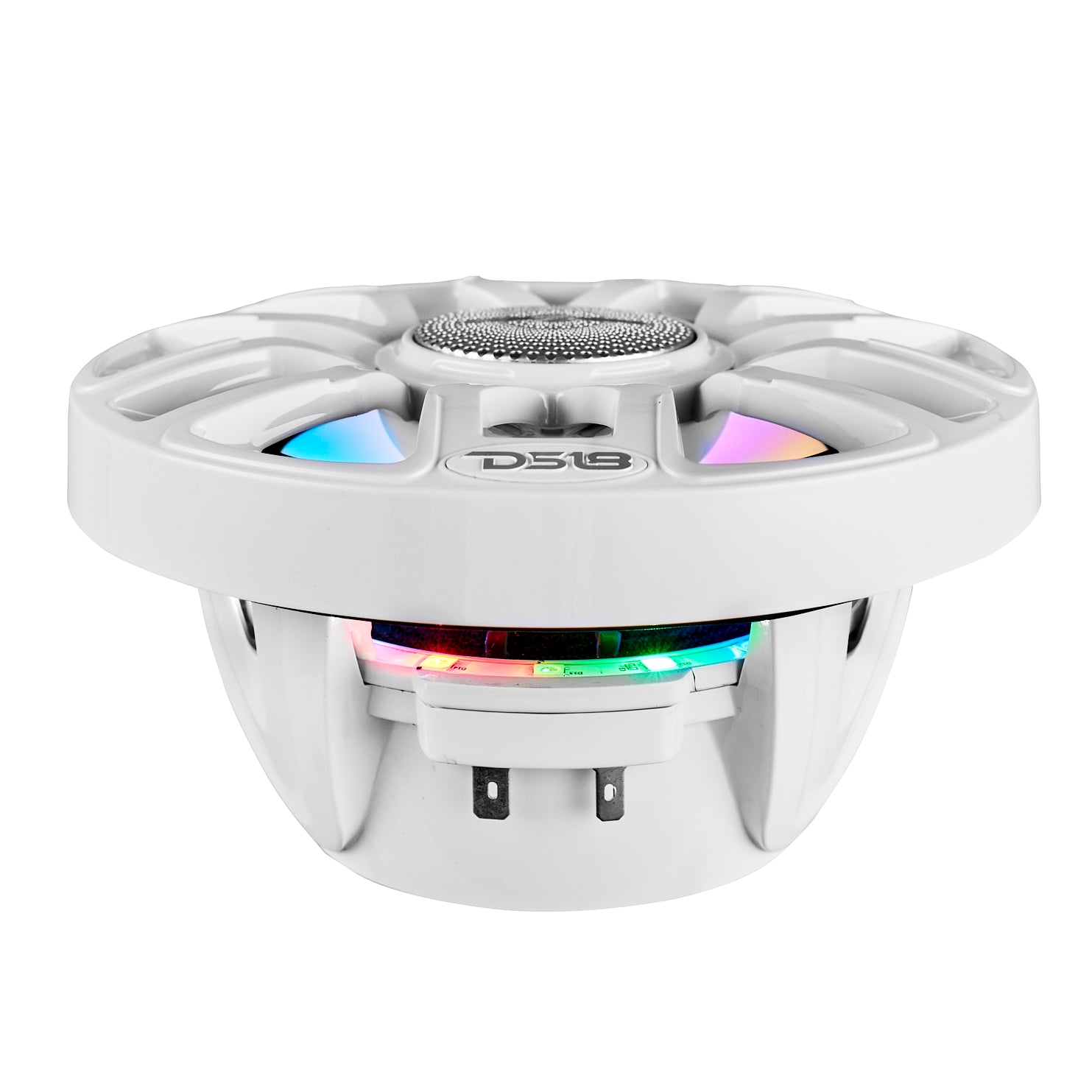 NXL 6.5" 2-Way Coaxial Marine Speaker With Digital Led Lights And Bullet Tweeter 150 Watts 4-Ohm