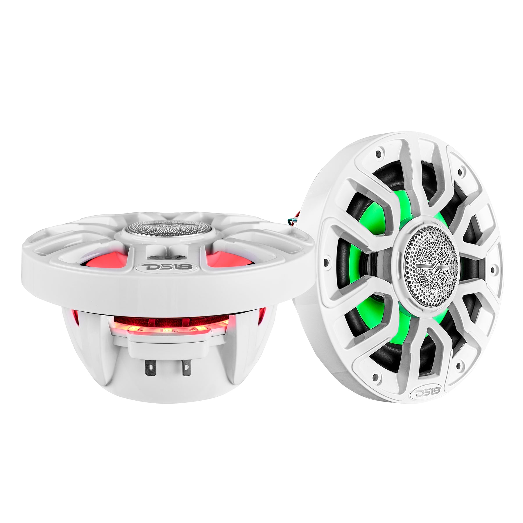 NXL 6.5" 2-Way Coaxial Marine Speaker With Digital Led Lights And Bullet Tweeter 150 Watts 4-Ohm