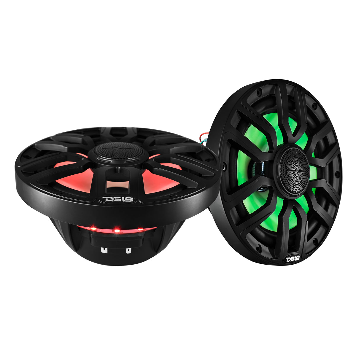 NXL 8" 2-Way Coaxial Marine Speaker With Digital Led Lights And Bullet Tweeter 175 Watts 4-Ohm