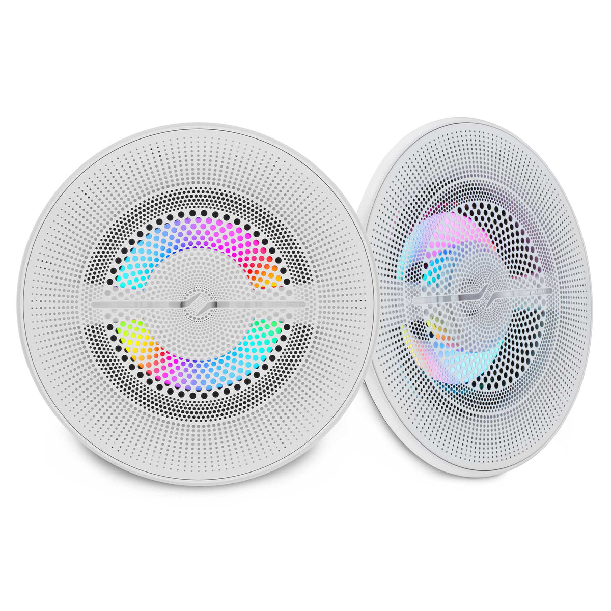 Luxury 8” 2-Way Marine Coaxial Speaker with Digital LED Lights and Flush Magnetic Mount Grille | 175W RMS 4-Ohm