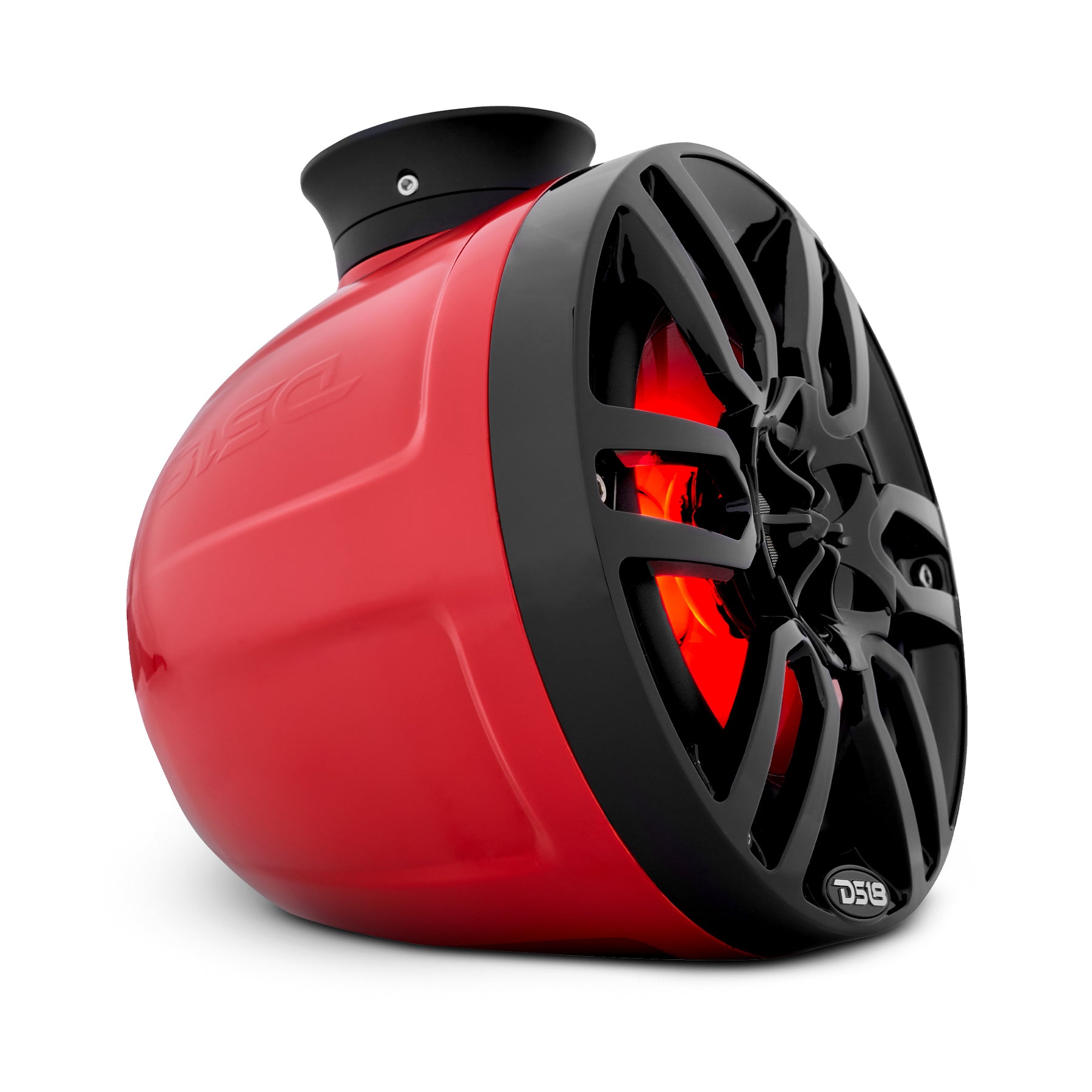 DS18 6.5" Jet Ski Marine Boat ATV/UTV Pods Enclosures Pair - Red, No Speakers
