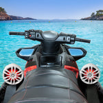 8" Compact Speaker Tower with Marine Amplifier, Installation Kit, and RGB LED Lights - Perfect Package for Jet Ski