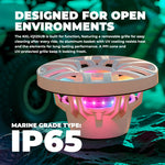 12” Marine Subwoofer with Hybrid Magnet Motor, Removable Grille and Digital LED Lights - 600W RMS 4-Ohm