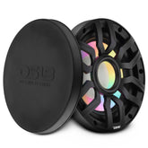 Subwoofer marino de 10" con motor de imán híbrido, rejilla extraíble y luces LED digitales - 500W RMS 4 ohmios
