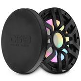 Subwoofer marino de 12" con motor de imán híbrido, rejilla extraíble y luces LED digitales - 600W RMS 4 ohmios