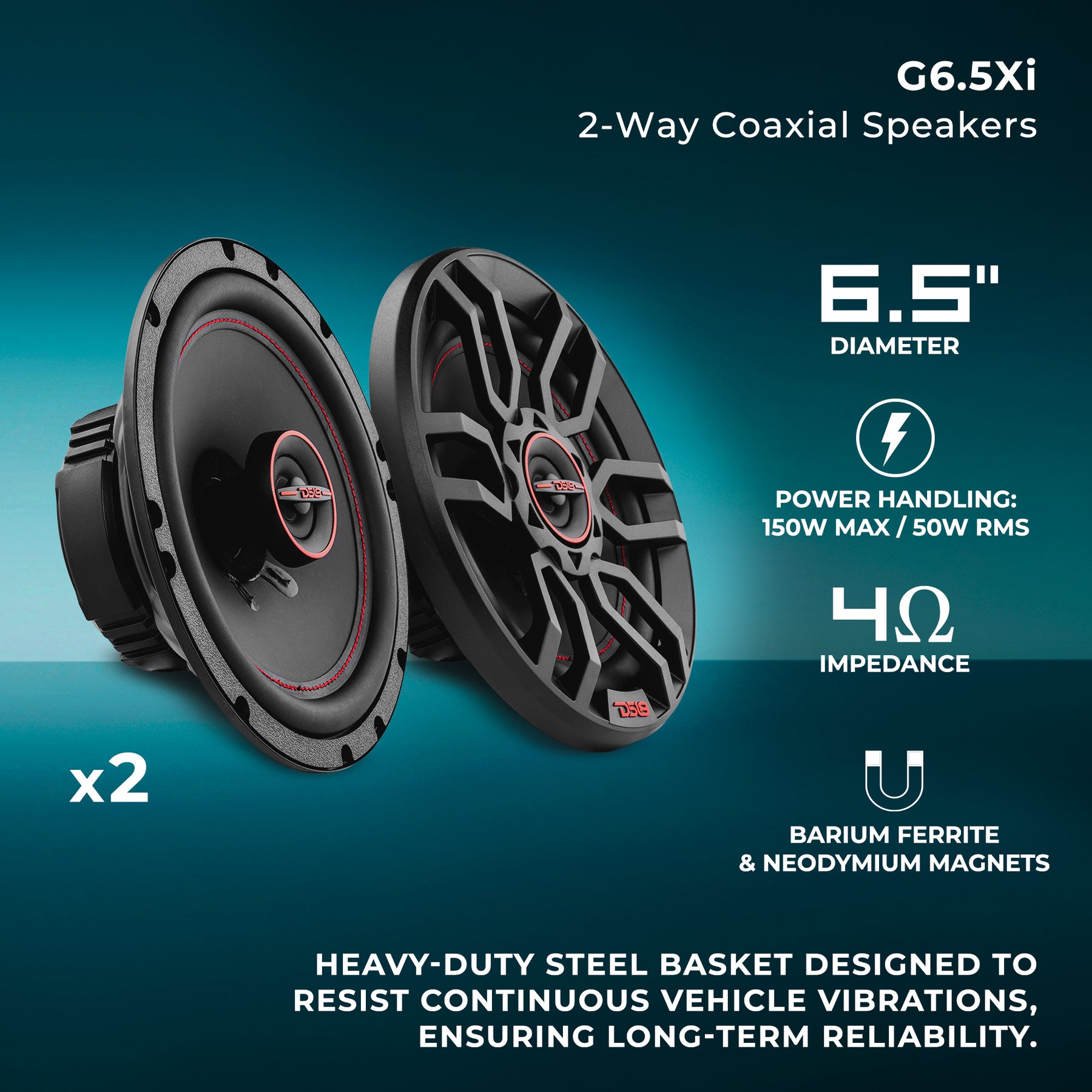 Kit de altavoces coaxiales de rango completo de 6,5" y 6x9" - Incluye adaptadores de altavoz OEM, amplificador y kit de cableado.