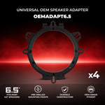 Pro Audio Speaker Bundle: 6.5" Midrange Coaxial Speakers with OEM Speaker Adapters, Amplifier, and Wiring Kit