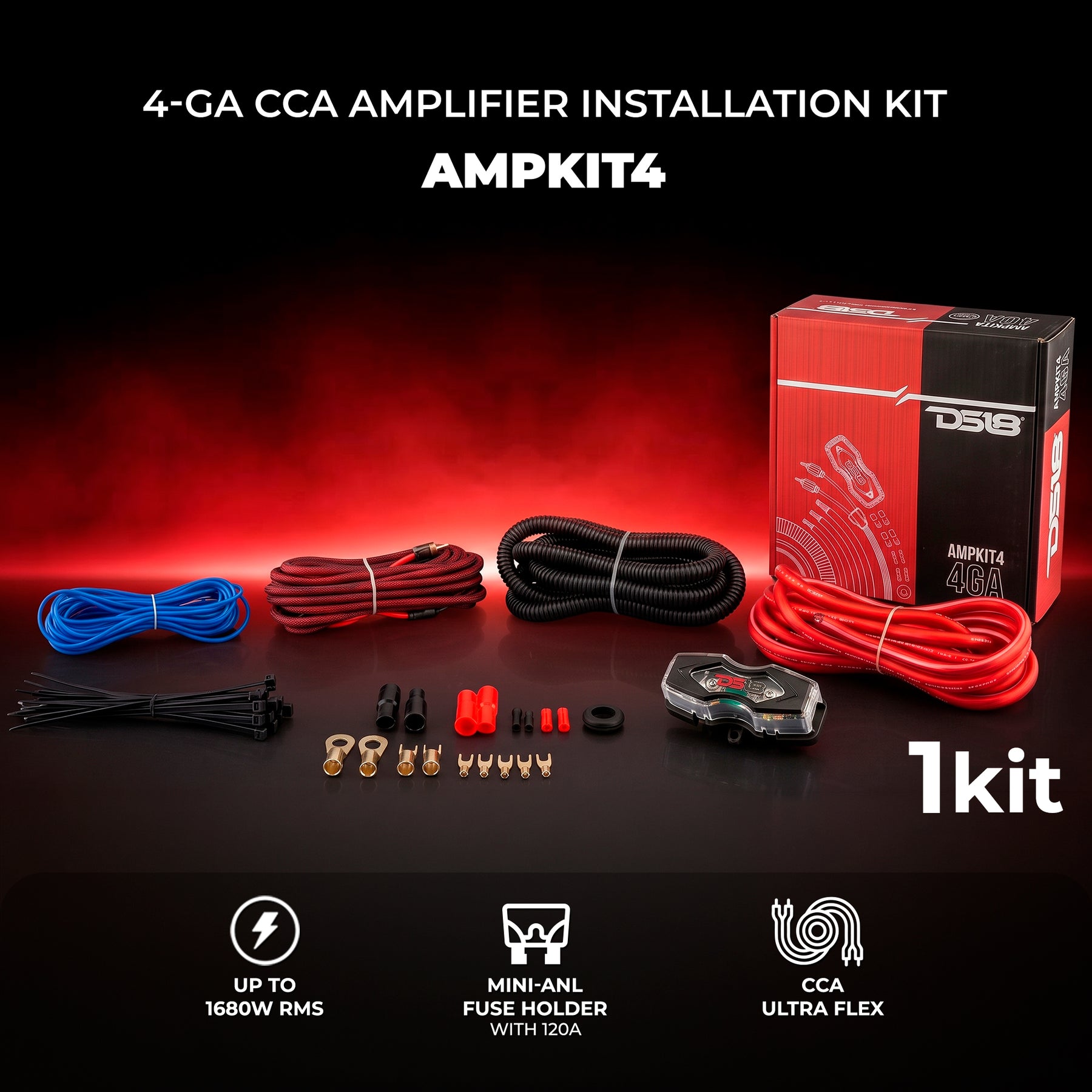 Pro Audio Speaker Bundle: 6.5" Midrange Coaxial Speakers with OEM Speaker Adapters, Amplifier, and Wiring Kit