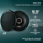 Pro Audio Hybrid Speaker Bundle: 6.5" & 6x9" Midrange Speakers with Built-In Compression Tweeters