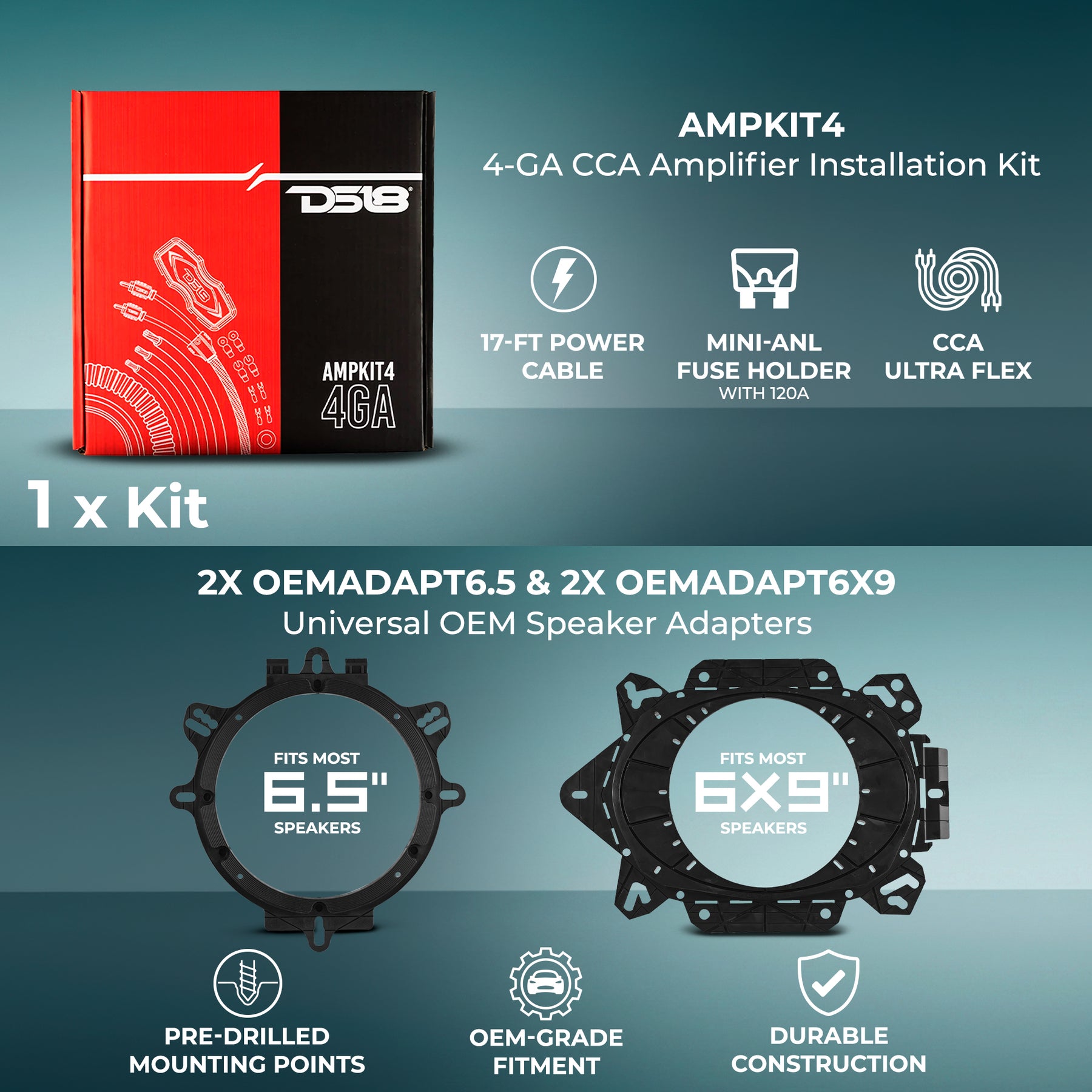 Pro Audio Hybrid Speaker Bundle: 6.5" & 6x9" Midrange Speakers with Built-In Compression Tweeters