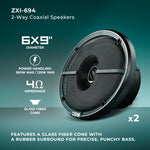 Car Audio Bundle: 6.5" & 6x9" Coaxial Speakers with OEM Speaker Adapters, Amplifier, and Installation Kit