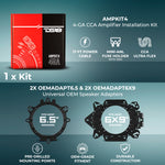 Car Audio Bundle: 6.5" & 6x9" Coaxial Speakers with OEM Speaker Adapters, Amplifier, and Installation Kit