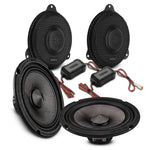 Harley-Davidson Street Glide 2014–2023 Front Stage Audio Upgrade Kit | 6.5" Slim Midrange Speakers + Bullet Tweeter NVY Grilles